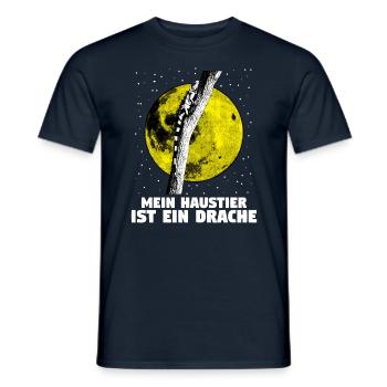 Mein Haustier ist ein Drache Beardie Bartagame - Männer T-Shirt - Navy - Vorne - AI Model Male 178 light (178cm)