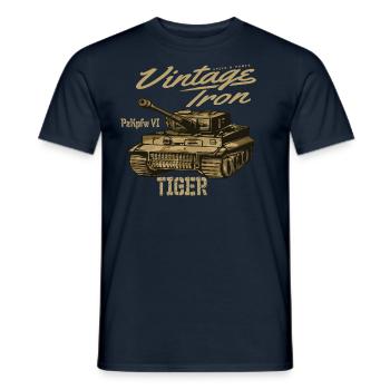 Panzer Tiger, WW2, PzKpfw VI, Armee Geschichte - Männer T-Shirt - Navy - Vorne - AI Model Male 178 light (178cm)