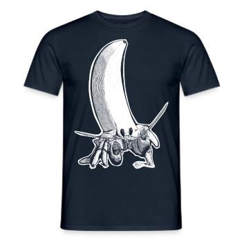 Hands off my Banana Dark - Heren T-shirt - navy - Voor - AI Model Male 178 light (178cm)