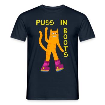 Show me your shoes - Men's T-Shirt - navy - Front - AI Model Male 178 light (178cm)