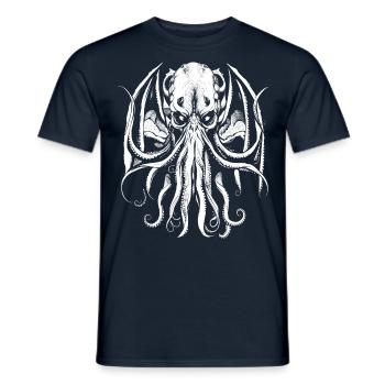 Cthulhus Fury - Men's T-Shirt - navy - Front - AI Model Male 178 light (178cm)