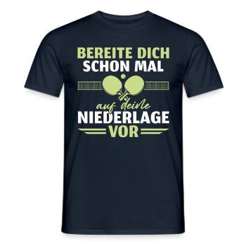 Tischtennis Niederlage Tischtennisspieler - Männer T-Shirt - Navy - Vorne - AI Model Male 178 light (178cm)