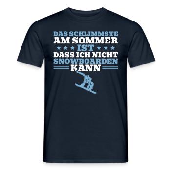 Snowboard Das schlimmste am Sommer Snowboarder - Männer T-Shirt - Navy - Vorne - AI Model Male 178 light (178cm)
