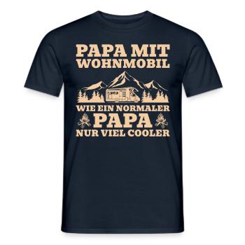 Papa mit Wohnmobil Camping Vater - Männer T-Shirt - Navy - Vorne - AI Model Male 178 light (178cm)