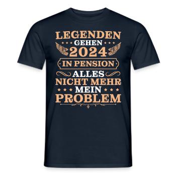 Pensionär 2024 Ruhestand Humor Pension - Männer T-Shirt - Navy - Vorne - AI Model Male 178 light (178cm)
