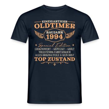 Jahrgang 1994 Oldtimer Vintage 30. Geburtstag - Männer T-Shirt - Navy - Vorne - AI Model Male 178 light (178cm)