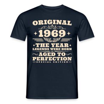 1969 Jahrgang Vintage Geburtstag 55 Jahre - Männer T-Shirt - Navy - Vorne - AI Model Male 178 light (178cm)