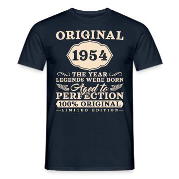 1954 Jahrgang 70 Jahre Vintage 70. Geburtstag - Männer T-Shirt - Navy - Vorne - AI Model Male 178 light (178cm)