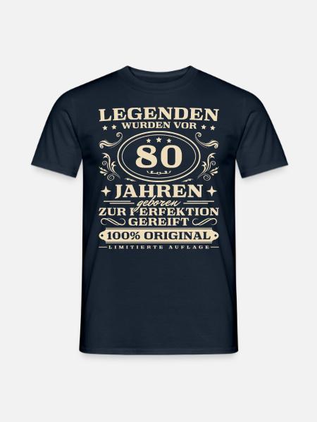 80 Jahre Legende Vintage 80 Geburtstag - Männer T-Shirt - Navy