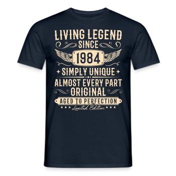 1984 Jahrgang Einfach Einzigartig Geburtstag - Männer T-Shirt - Navy - Vorne - AI Model Male 178 light (178cm)