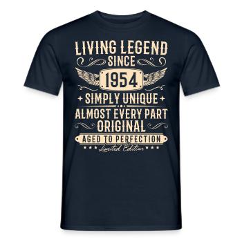 1954 Jahrgang Einfach Einzigartig Geburtstag - Männer T-Shirt - Navy - Vorne - AI Model Male 178 light (178cm)
