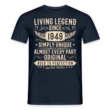 1949 Jahrgang Einfach Einzigartig Geburtstag - Männer T-Shirt - Navy - Vorne - AI Model Male 178 light (178cm)