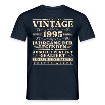 30 Jahre Vintage 1995 Jahrgang 30 Geburtstag - Männer T-Shirt - Navy - Vorne - AI Model Male 178 light (178cm)