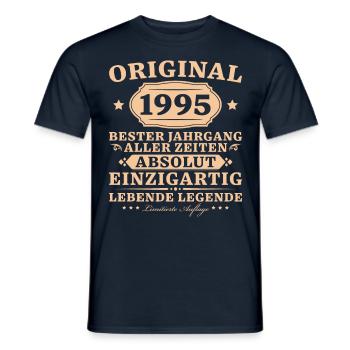 Original 1995 Bester Jahrgang Geburtstag Geschenk - Männer T-Shirt - Navy - Vorne - AI Model Male 178 light (178cm)