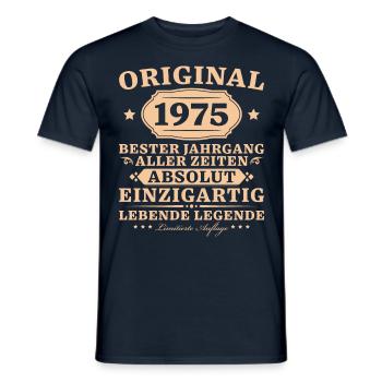 Original 1975 Bester Jahrgang Geburtstag Geschenk - Männer T-Shirt - Navy - Vorne - AI Model Male 178 light (178cm)