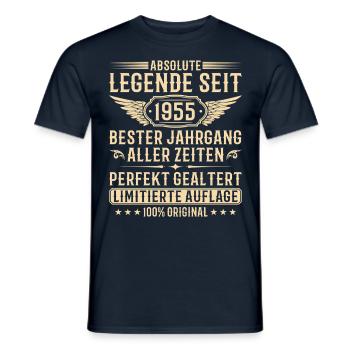 Jahrgang 1955 Perfekt Gealtert 70. Geburtstag - Männer T-Shirt - Navy - Vorne - AI Model Male 178 light (178cm)