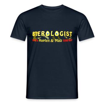 BIROLOGIST_04 - Männer T-Shirt - Navy - Vorne - AI Model Male 178 light (178cm)
