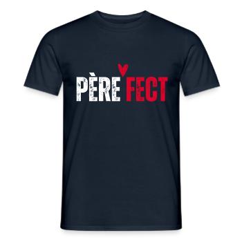 Père fect family design cadeau fête des pères - T-shirt homme - marine - Devant - AI Model Male 178 light (178cm)