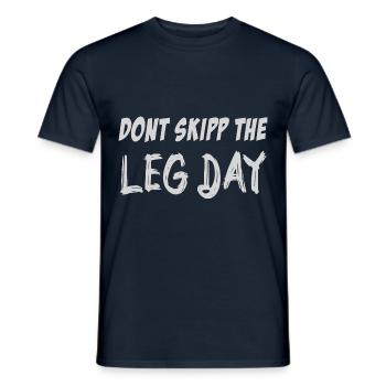 Ne sautez pas le jour de la jambe - T-shirt homme - marine - Devant - AI Model Male 178 light (178cm)