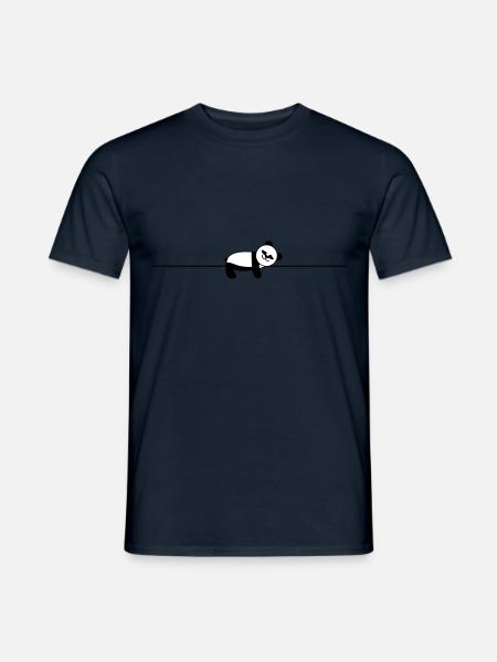 sleeping panda - Men's T-Shirt - navy