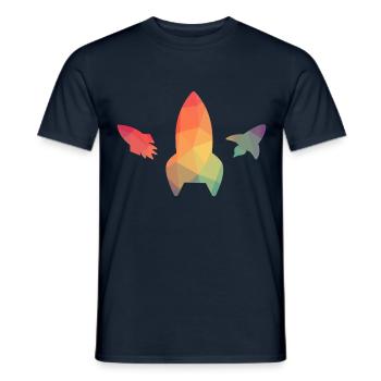 Rocket t-shirt gift idea - Men's T-Shirt - navy - Front - AI Model Male 178 light (178cm)