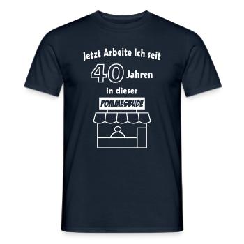 40 Jahre in einer Firma - Männer T-Shirt - Navy - Vorne - AI Model Male 178 light (178cm)