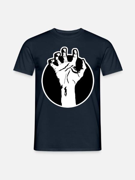 Zombie hand logo - Men's T-Shirt - navy