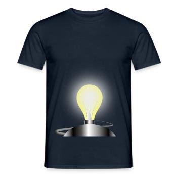 Light bulb socket - Men's T-Shirt - navy - Front - AI Model Male 178 light (178cm)