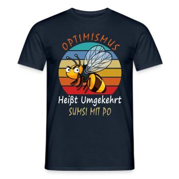 Optimismus Heißt Umgekehrt Sumsi Mit Po - Männer T-Shirt - Navy - Vorne - AI Model Male 178 light (178cm)