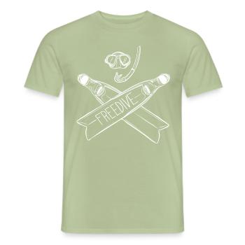 Freediving freediving freediver - Men's T-Shirt - sage - Front - AI Model Male 178 light (178cm)