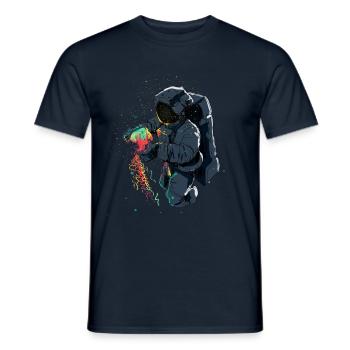 Astronaute avec méduse - T-shirt homme - marine - Devant - AI Model Male 178 light (178cm)