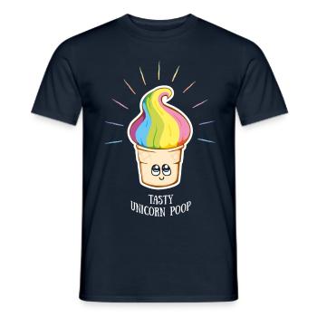 unicorn shirt, unicorn poop - Männer T-Shirt - Navy - Vorne - AI Model Male 178 light (178cm)