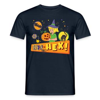 Bibi Blocksberg Halloween Design Hex-Hex! Mit Bibi - Männer T-Shirt - Navy - Vorne - AI Model Male 178 light (178cm)