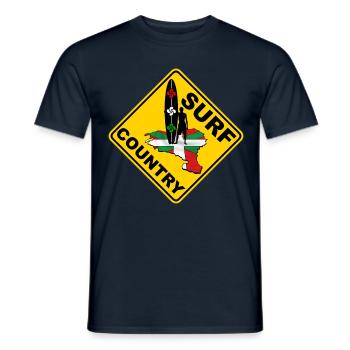 euskadi surf country - Men's T-Shirt - navy - Front - AI Model Male 178 light (178cm)