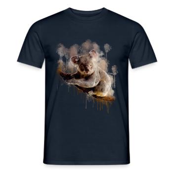 Chemise cadeau australie Koala Bear - T-shirt homme - marine - Devant - AI Model Male 178 light (178cm)
