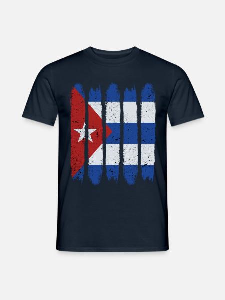 Cool Kuba Nationalflagge Modern Havanna Geschenk - Männer T-Shirt - Navy