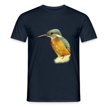 Cadeau d'illustration de conception de Kingfisher - T-shirt homme - marine - Devant - AI Model Male 178 light (178cm)