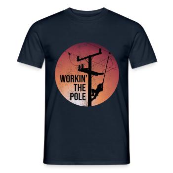 Électriciens - T-shirt homme - marine - Devant - AI Model Male 178 light (178cm)