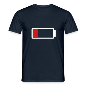 Low battery | for men and women - Men's T-Shirt - navy - Front - AI Model Male 178 light (178cm)