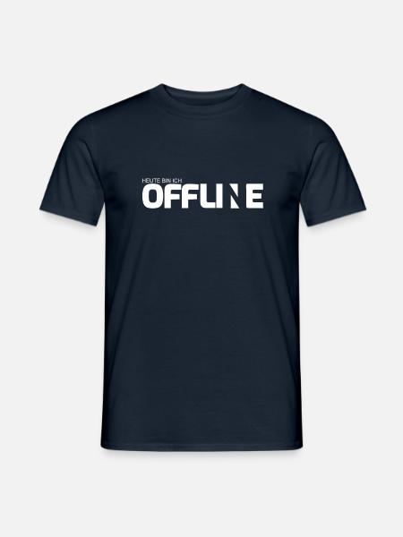 Heute bin ich Offline - Männer T-Shirt - Navy