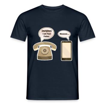 Smartphone Je suis ton père - T-shirt homme - marine - Devant - AI Model Male 178 light (178cm)