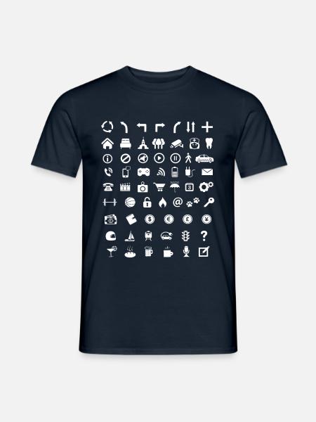 Icons | für Reisen, Fremde Länder und Sprachen - Männer T-Shirt - Navy
