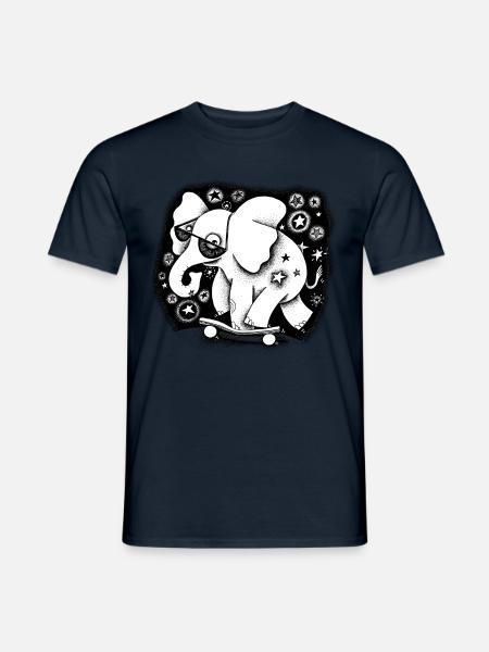 Elefant (trying to be cool) - Männer T-Shirt - Navy