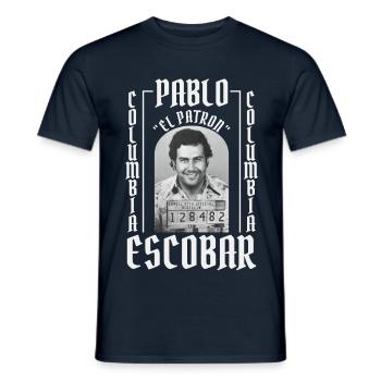 Pablo Escobar - Männer T-Shirt - Navy - Vorne - AI Model Male 178 light (178cm)