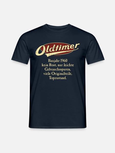 Geburtstag Oldtimer Baujahr 1960 retro usedlook - Männer T-Shirt - Navy