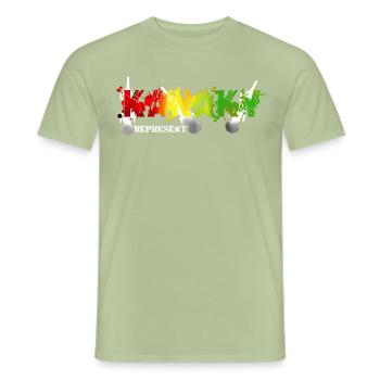 kanaky represent - T-shirt homme - vert sauge - Devant - AI Model Male 178 light (178cm)