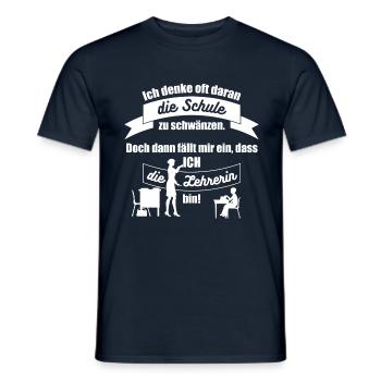 Lehrerin schwänzen - Männer T-Shirt - Navy - Vorne - AI Model Male 178 light (178cm)