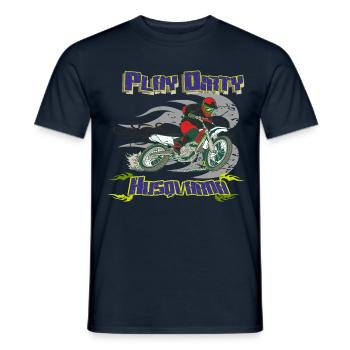 Husqvarna - Männer T-Shirt - Navy - Vorne - AI Model Male 178 light (178cm)