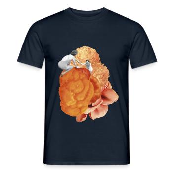CRESTING BLOOM - Männer T-Shirt - Navy - Vorne - AI Model Male 178 light (178cm)