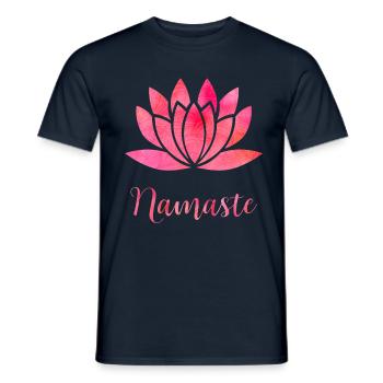 Namaste - Männer T-Shirt - Navy - Vorne - AI Model Male 178 light (178cm)